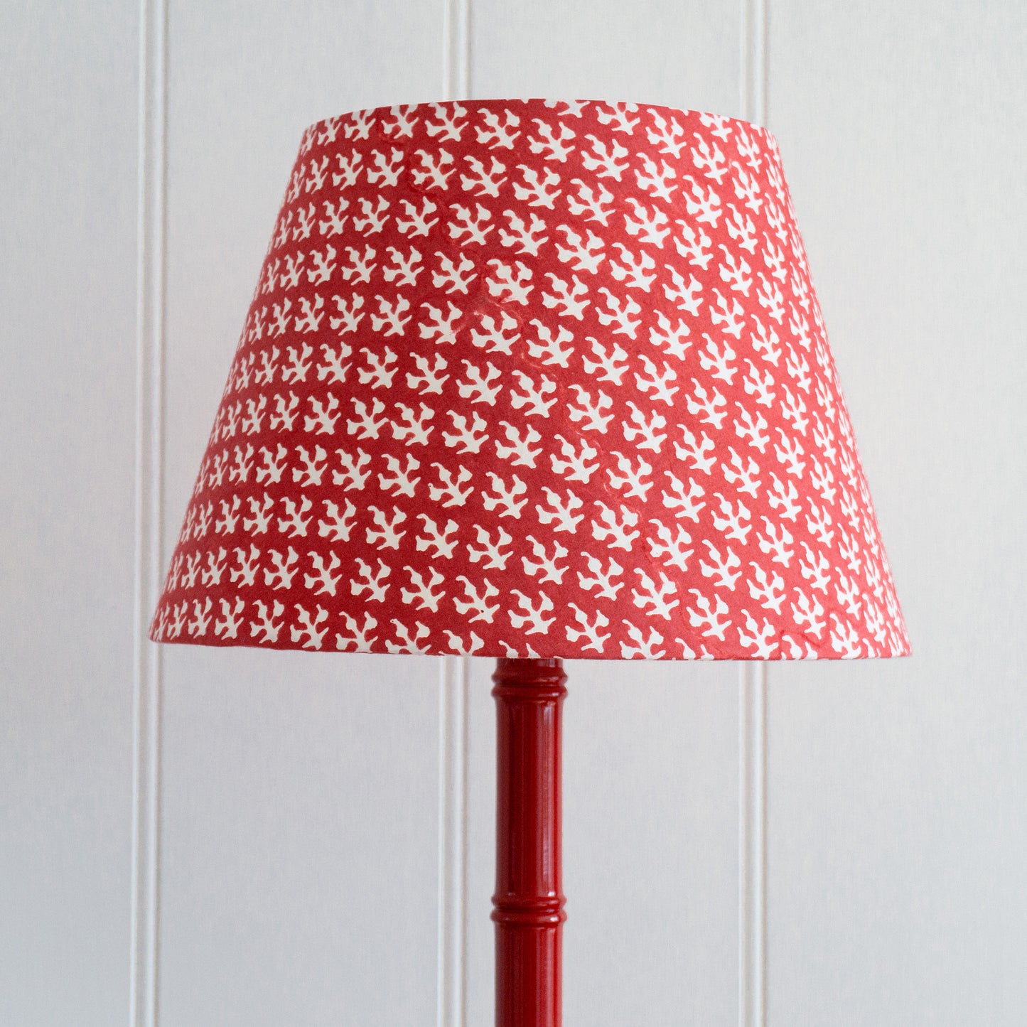 Red Bamboo Lamp Base