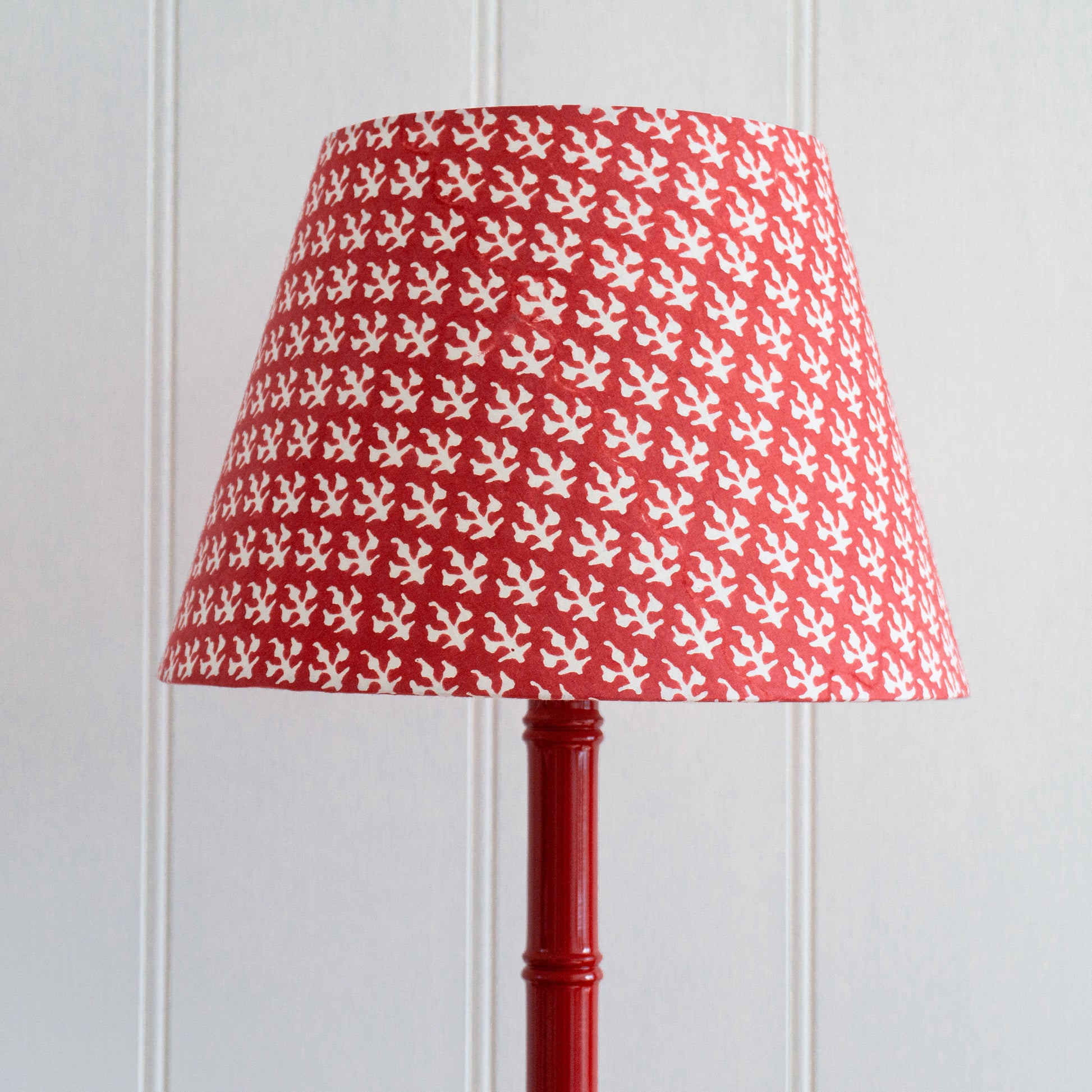 Red Bamboo Lamp Base