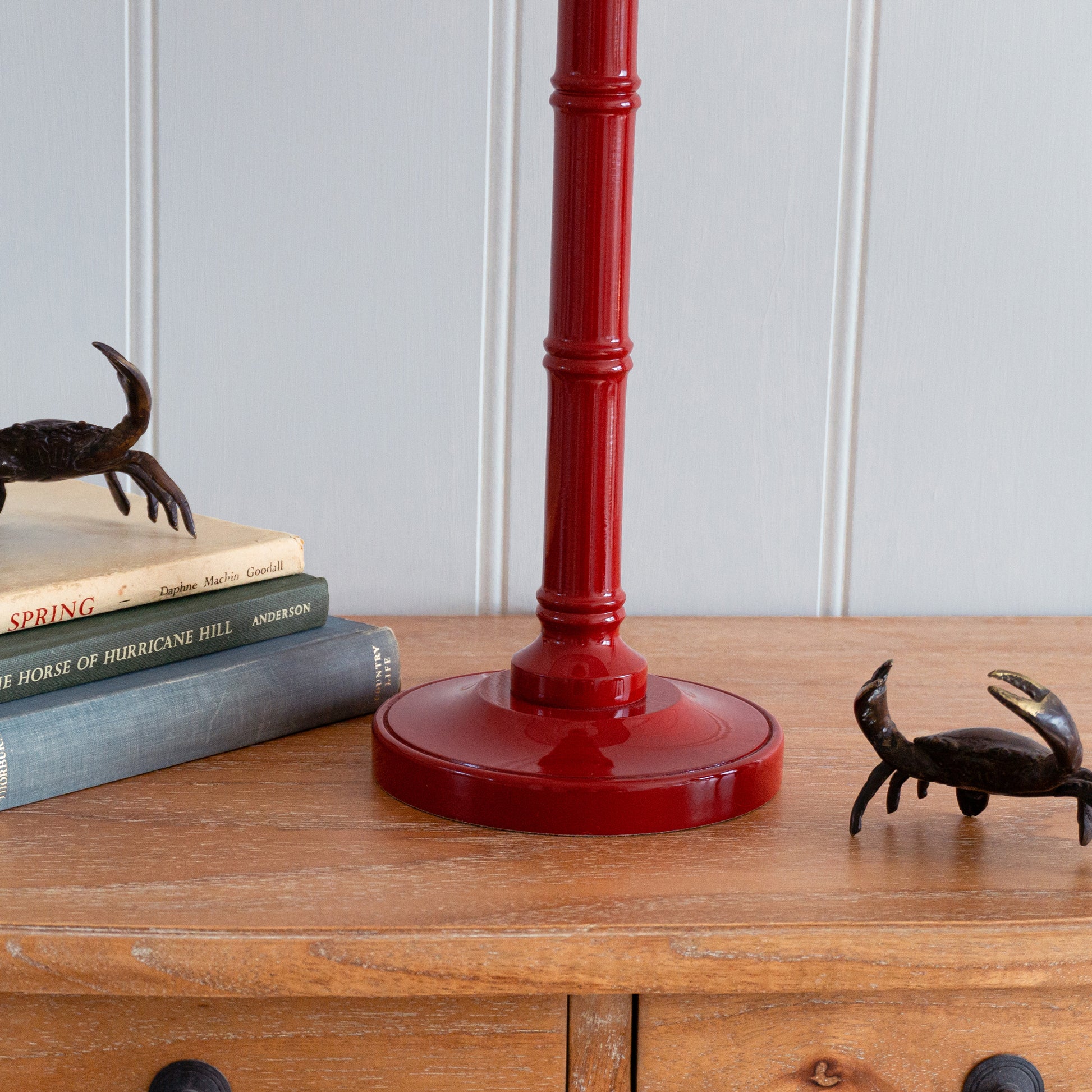 Red Bamboo Lamp Base