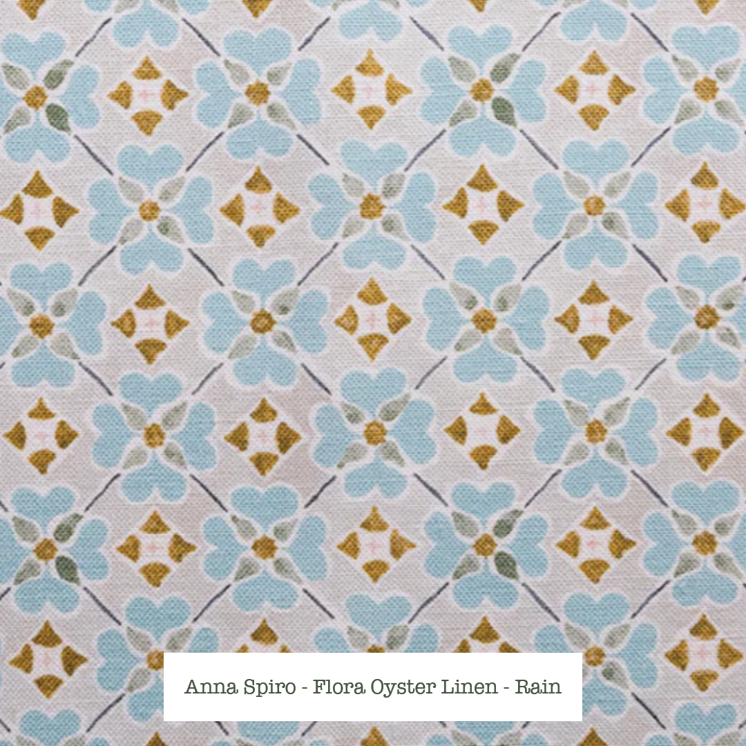 Anna Spiro Flora Oyster Linen - Rain, Birch and Ballota Custom Lampshade
