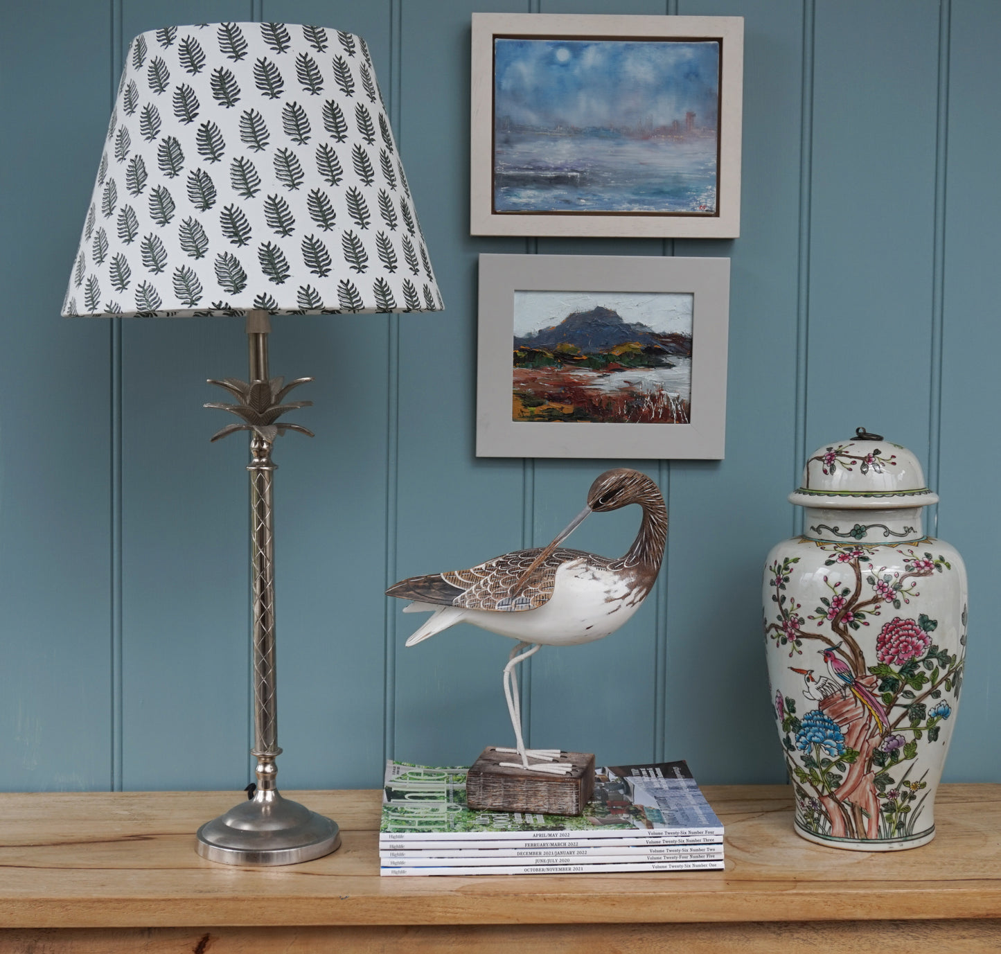 Maxi Bonded Lampshade, Birch and Ballota Custom Lampshades