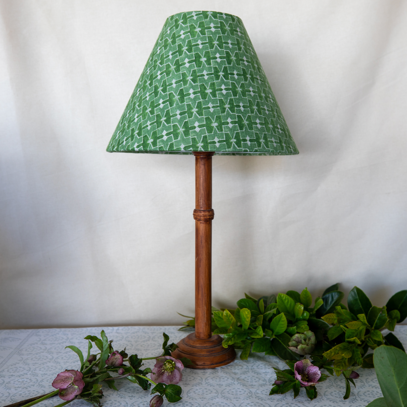 33cm Empire Lampshade - Nine Muses Textiles - Green