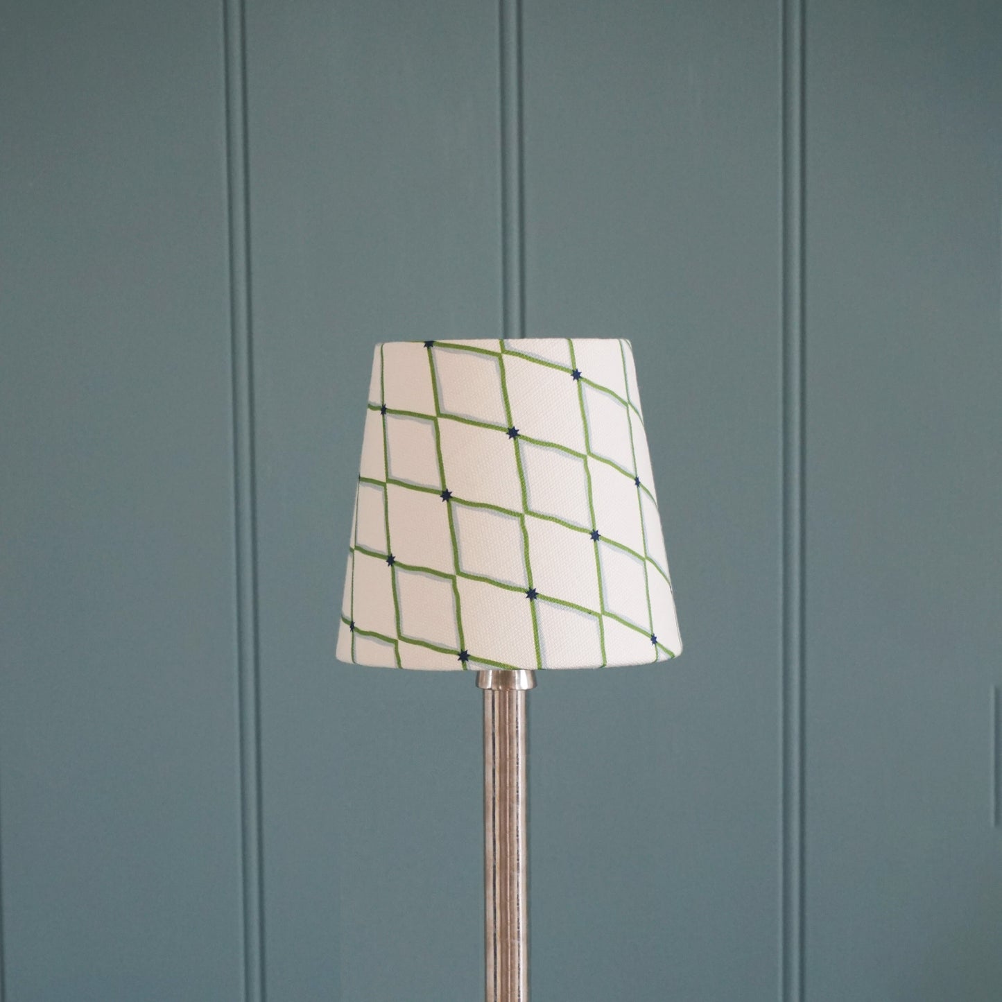 Sarah Drayton - Diamond Trellis - Mini Bonded Lampshade - 14.5cm Base