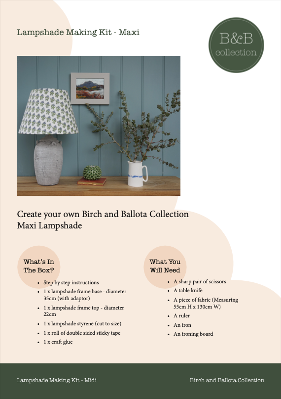 Lampshade Making Kit - Maxi